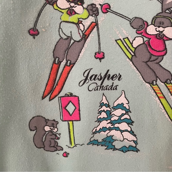 Vintage Jasper Canada Ski Bunny Crewneck Sweatshirt - Picture 3 of 4